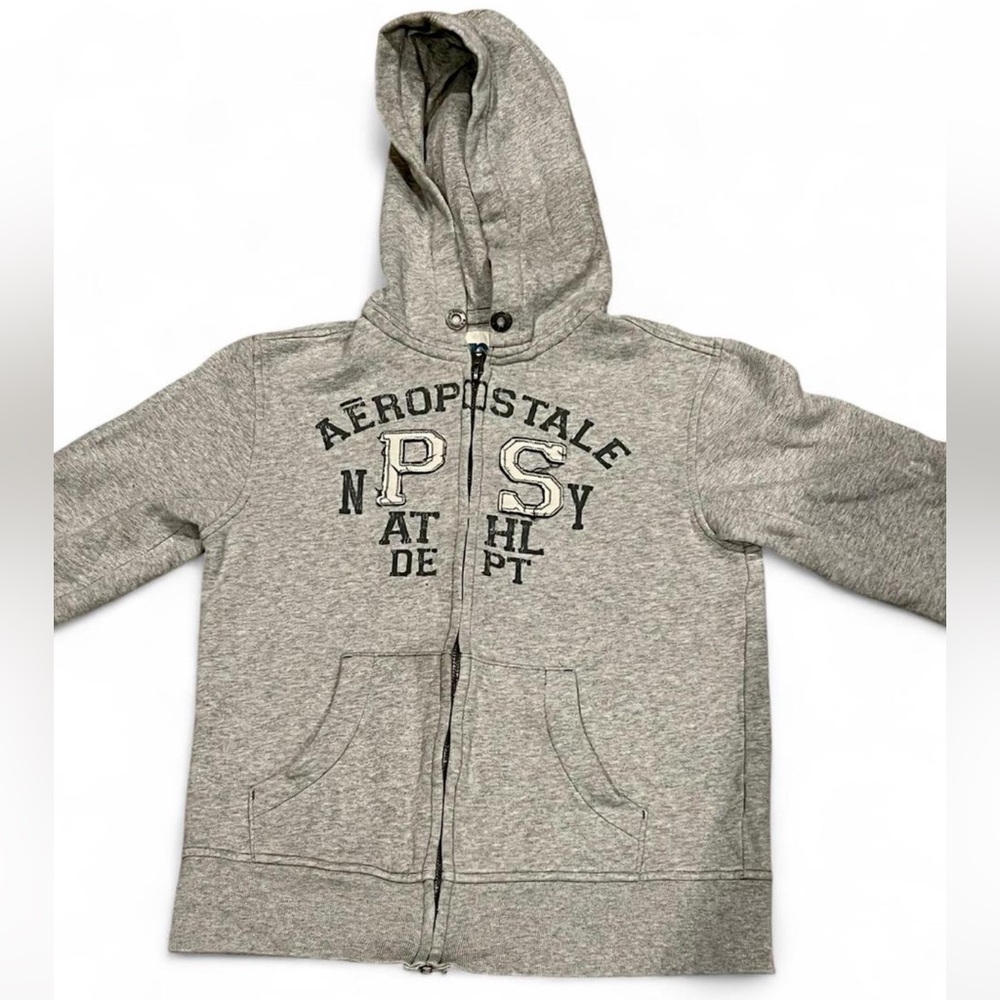 Early 2000’s P.S. from Aeropostale Kids Unixsex Grey Zip-Up Hoodie Size S (8)